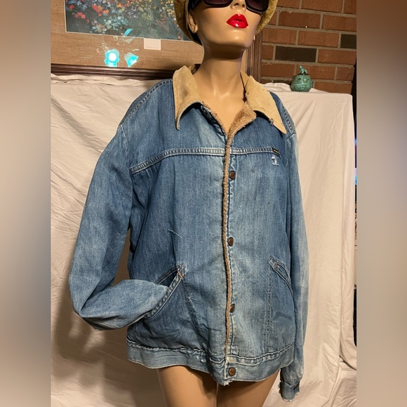 XXL Vintage Rough Round The Edges Faded Maverick Trucker Jacket - Picture 4 of 14